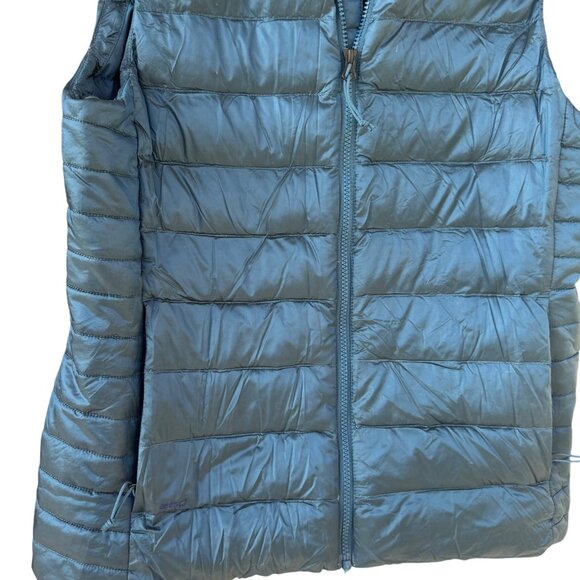 The North Face Down Quilted Puffer Vest Women's Size Large Feather 550 Blue - Picture 4 of 14